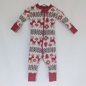 Hanna Andersson | Holiday Zip Sleeper in Dear Deer | 6-12M or 70cm
